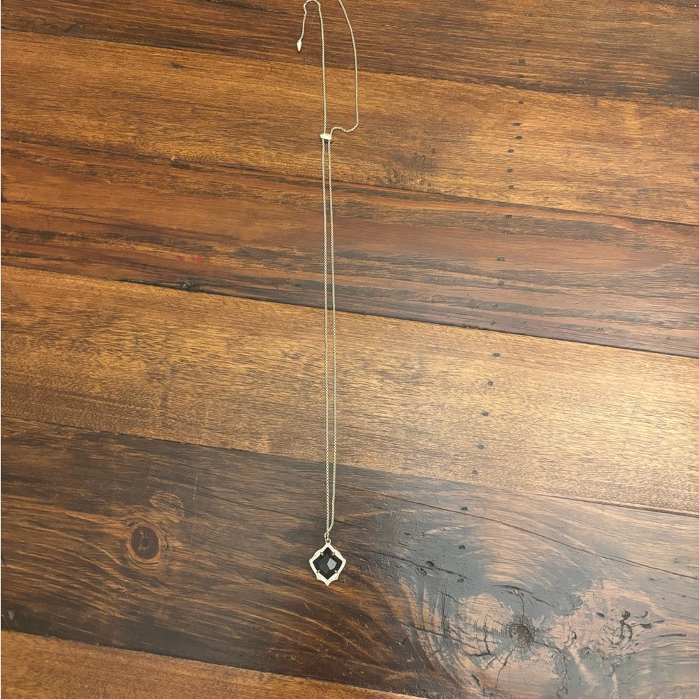 Kendra Scott Kacey Elegant Gold and Black Pendant Necklace - Picture 2 of 2